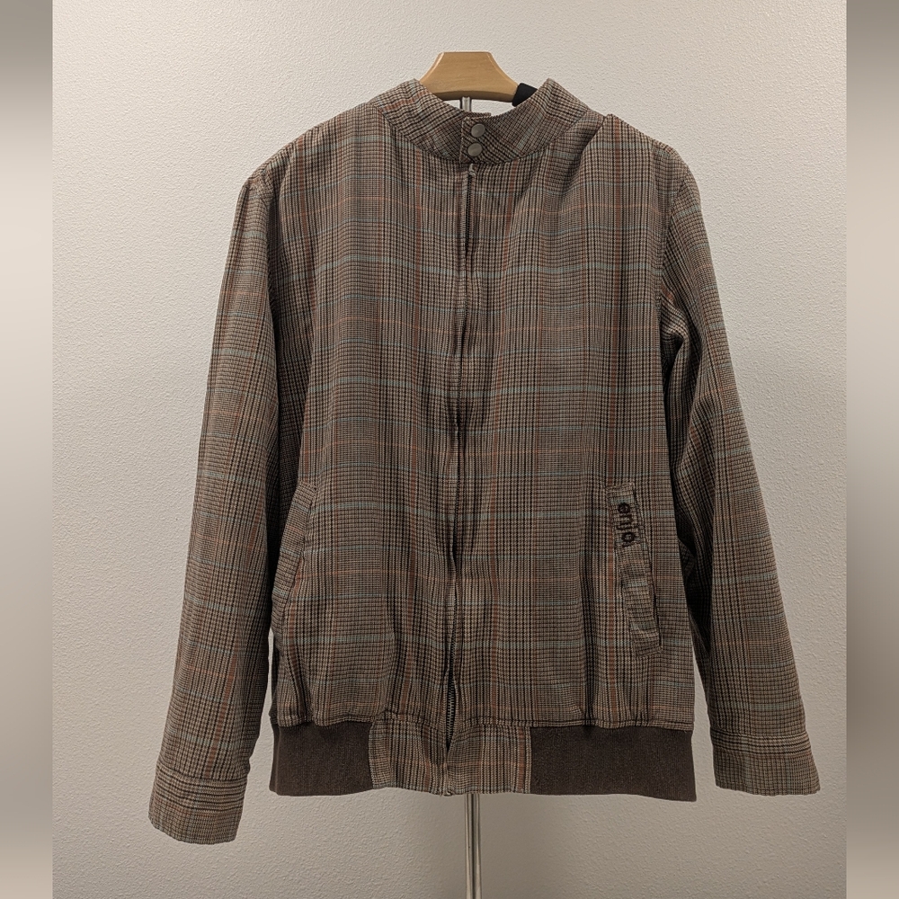 Enjoi Brown Plaid Jacket Size L